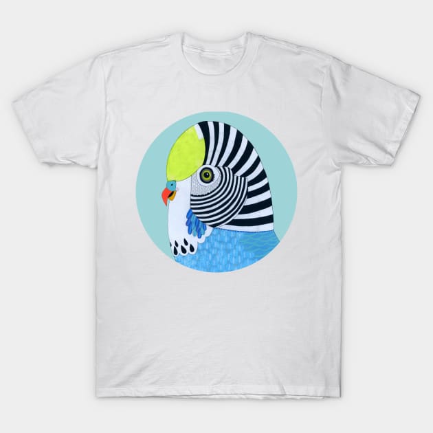 Smiling Parakeet T-Shirt by jenniferdavisart